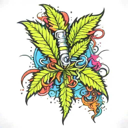 Cannabis als Medizin tattoo design idea