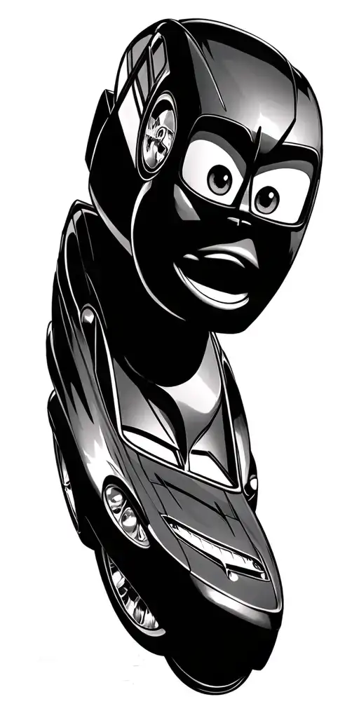 flash mcqueen cars film tattoo design idea