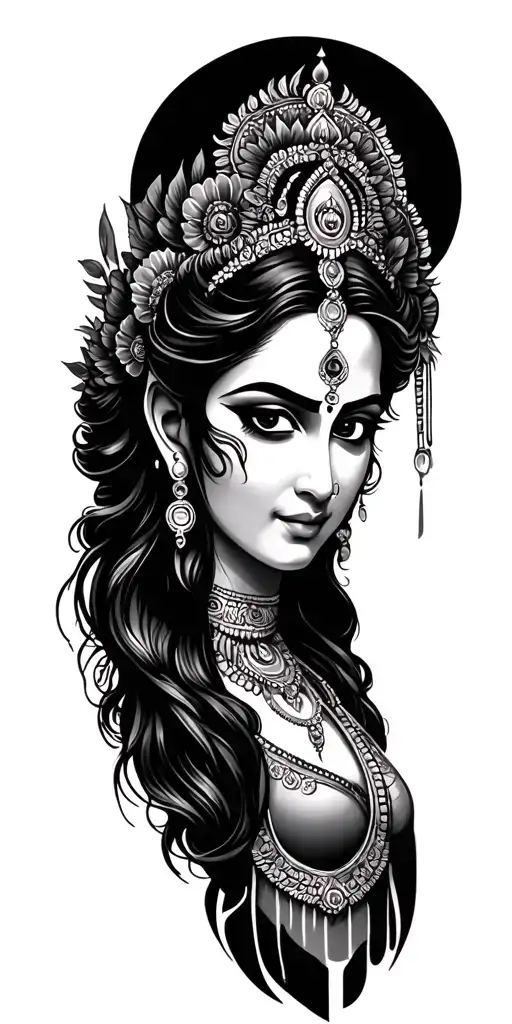 kali goddess tattoo featuring iconic characters tattoo design idea