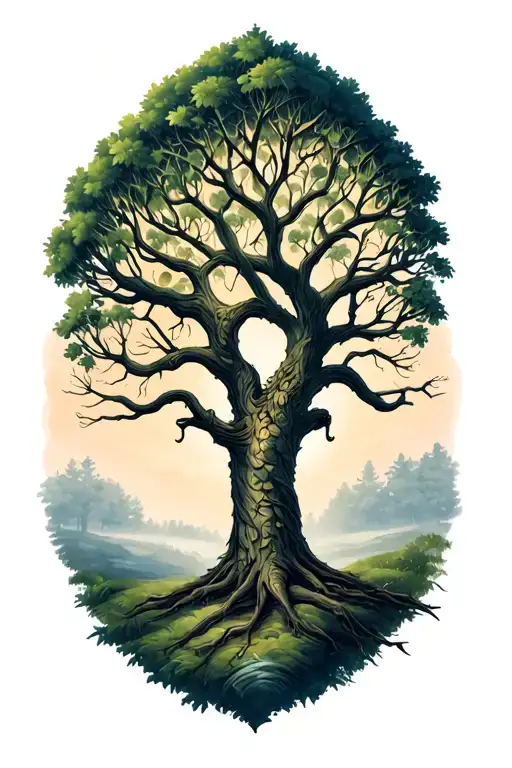 family tree with kindred tattoo design idea