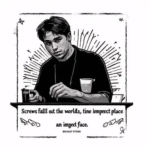 breakfast club movie quote "screws fall out of the time, the worlds an imperfect place" tattoo design idea