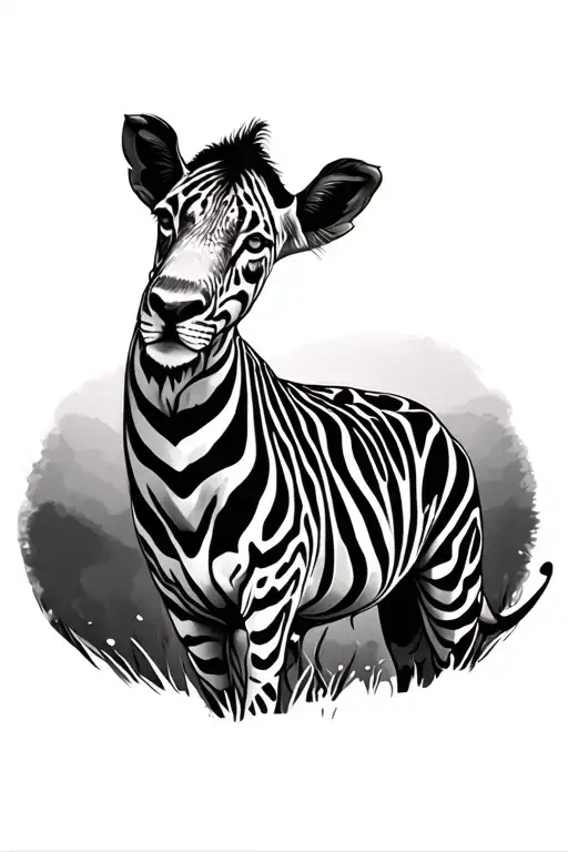 African safari tattoo design idea