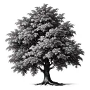 walnut tree realistic tattoo design idea