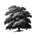 walnut tree realistic tattoo design idea