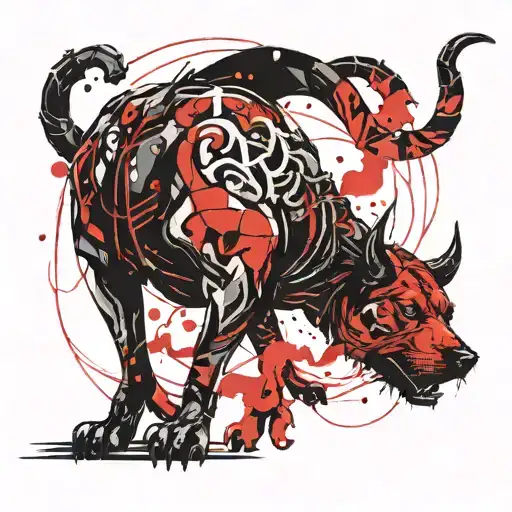 scorpio zodiac sign and taurus zodiac sign and a dog tattoo tattoo design idea