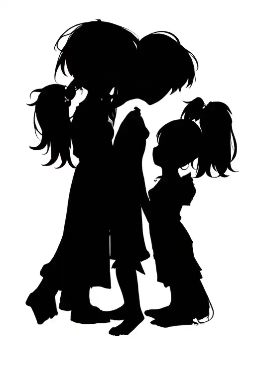 siblings of three tattoo design idea