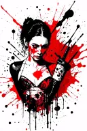 Domestic Violence depicted through a Yakuza tattoo design idea