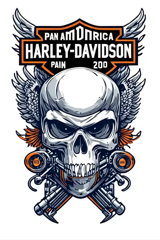 Harley Davidson Pan America tattoo design idea