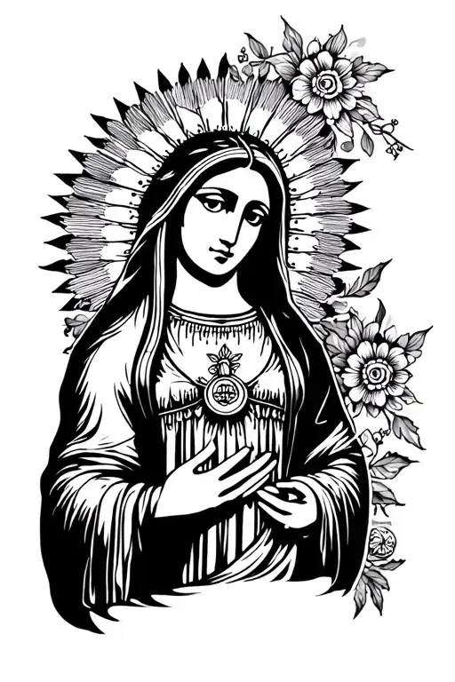 Virgin of Guadalupe tattoo design idea