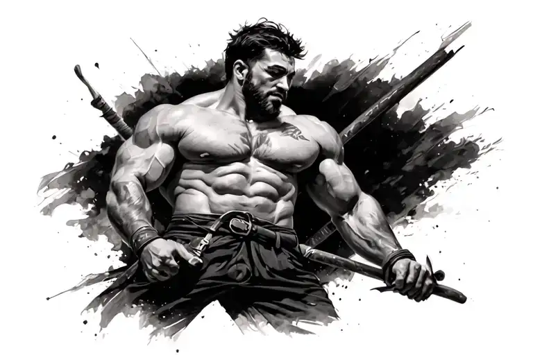 man in the arena tattoo design idea