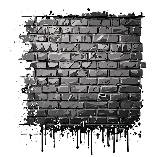 brick wall graffiti tattoo design idea