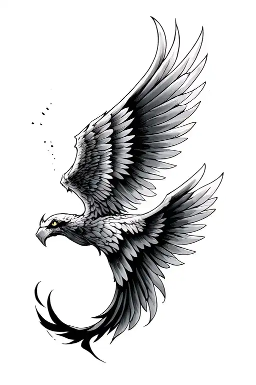 fourth wing tattoo design idea