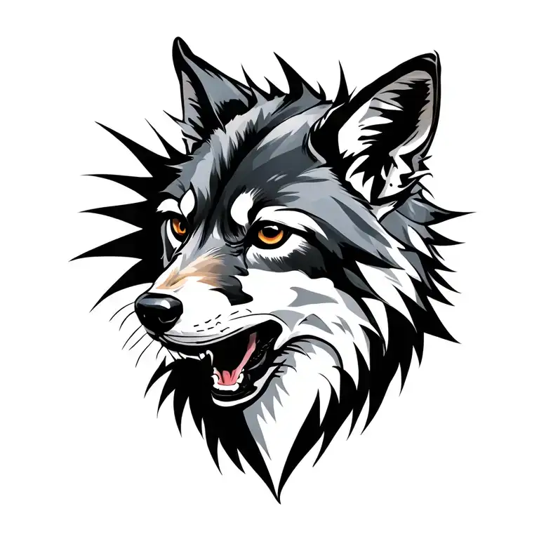 jackal tattoo design idea