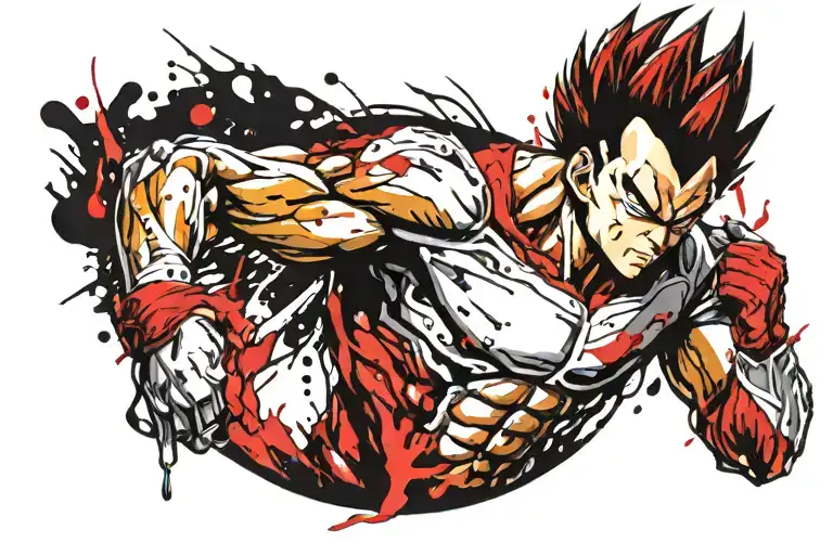 Vegeta tattoo design idea