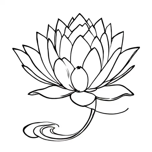 water lily collarbone tattoo design idea