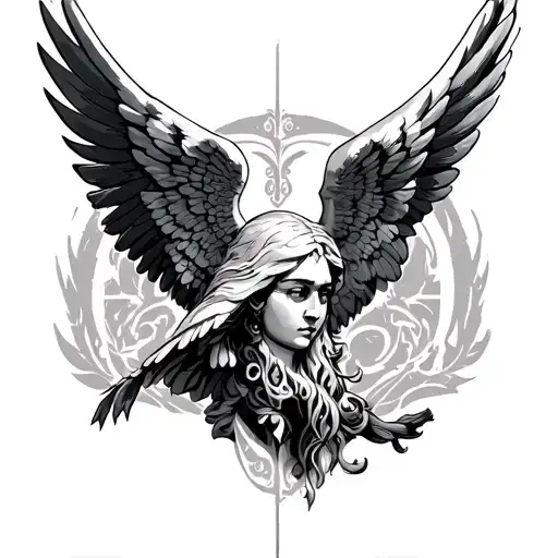 San Miguel Archangel y Plata tattoo design idea