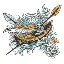 kayak tattoo design idea