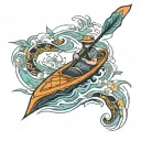 kayak tattoo design idea