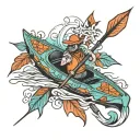 kayak tattoo design idea