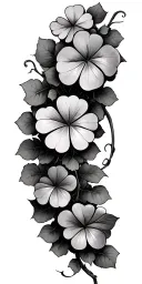 three leaf clover ivy vines tattoo design idea