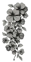 three leaf clover ivy vines tattoo design idea