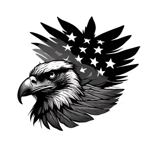 We The People, Eagle feathers, American Flag  tattoo design idea