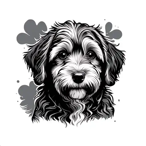goldendoodle tattoo design idea