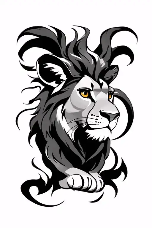 Lion King tattoo design idea