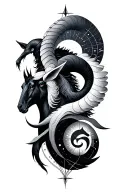 Conceptual tattoo of multiple zodiac signs Gemini Sagittarius Libra and Aries  tattoo design idea