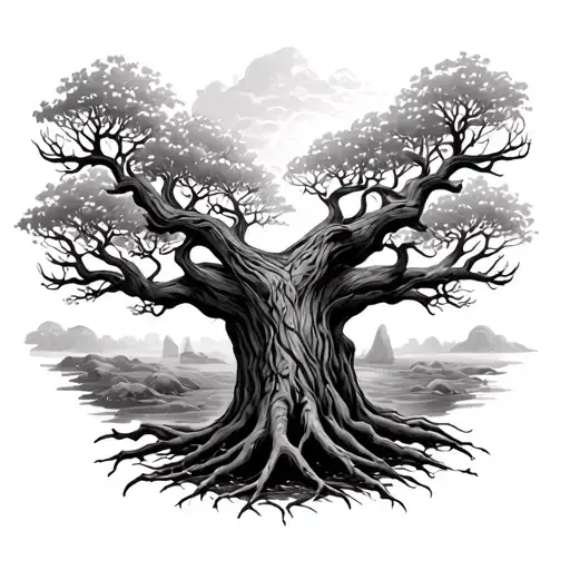 Tree Of Knowledge tattoo design idea