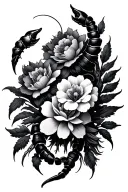 scorpio virgo leo flowers intertwined tattoo design idea