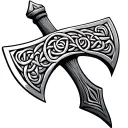 Celtic axe tattoo design idea