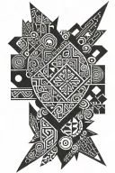 Aztec tribal patterns tattoo design idea