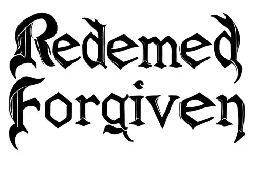 "Redeemed
Forgiven " tattoo design idea