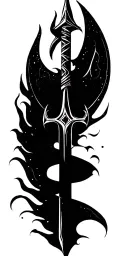 shiv trident tattoo design idea