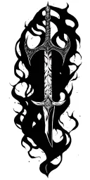 shiv trident tattoo design idea