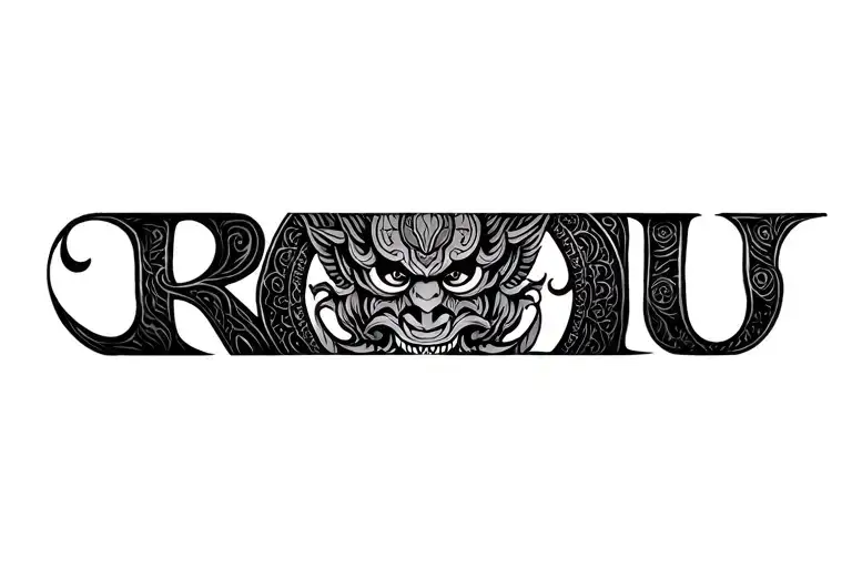 rahu tattoo design idea