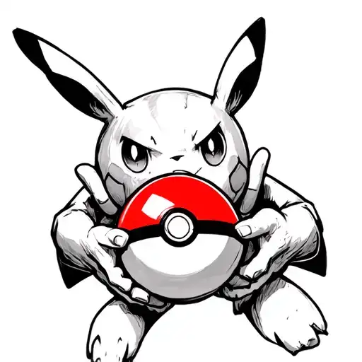 atlas holding a pokeball tattoo design idea