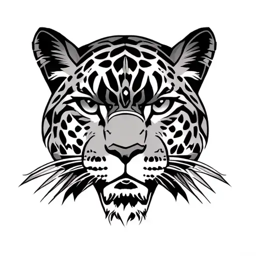 Aztec jaguar warrior tattoo design idea