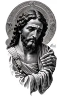 Last Supper scene with Jesus tattoo design idea