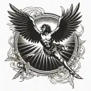 Icarus flying towards the sun  tattoo design idea