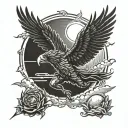 Icarus flying towards the sun  tattoo design idea