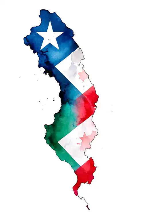 Puerto Rican flag and Dominican flag with coqui tattoo design idea
