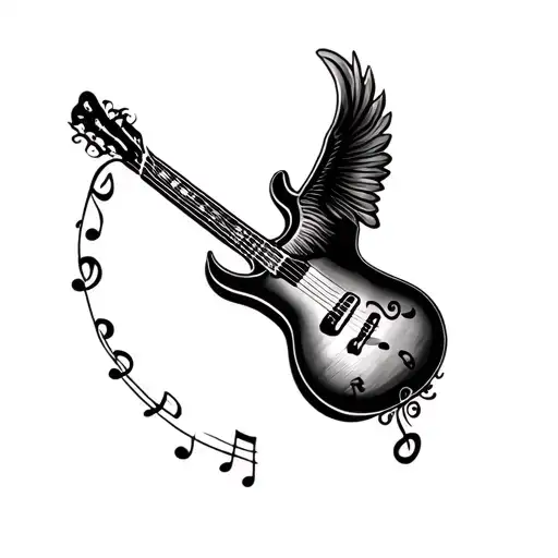 music Memorial tattoo inspired tattoo design idea