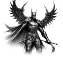 Dark Fantasy Knight tattoo design idea