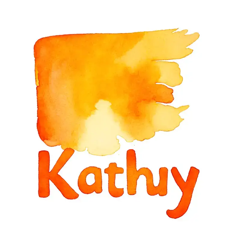 Create a super small tattoo and which concept is about a sister that died. With the name Kathy and tattoo design idea