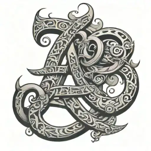 666 digits tattoo design idea