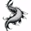 Dragon Koi Fish tattoo design idea