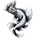 Dragon Koi Fish tattoo design idea