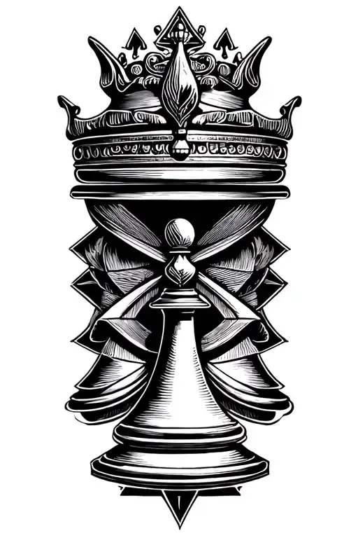 king chess piece tattoo design idea